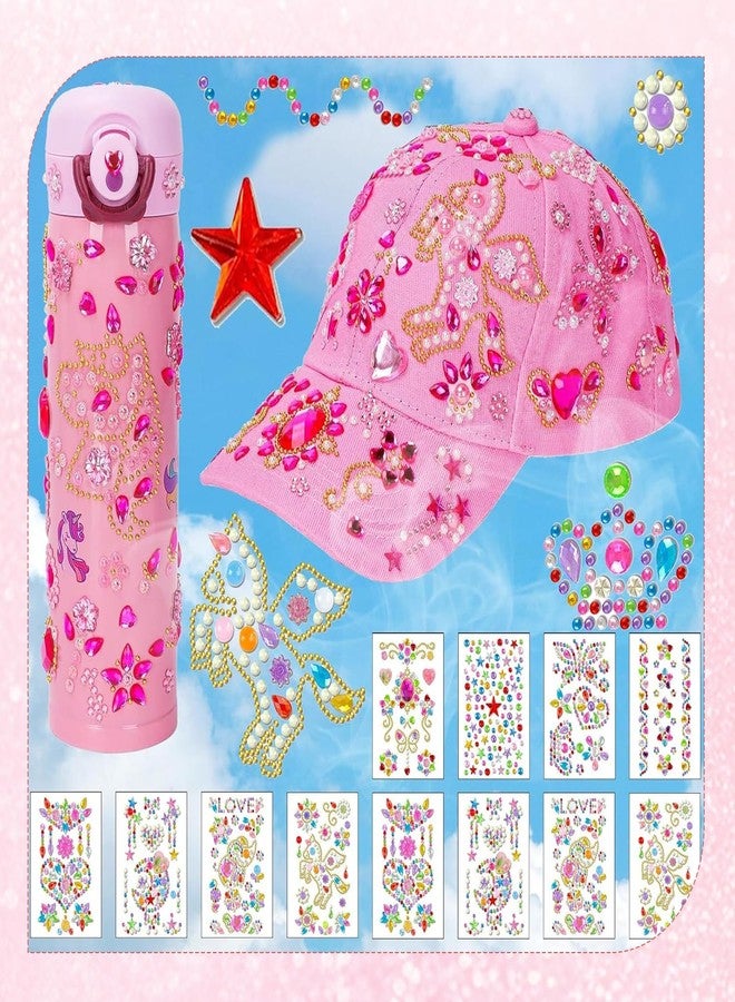 TecoKart® Cute Stickers for Girls - 8 Sheets Kawaii Stickers Set for Colorful Rhinestone Gems, Hair Stickers for Hair Decoration & Fun Craft Labels for Kids DIY Art and Scrapbook Use - Image 3